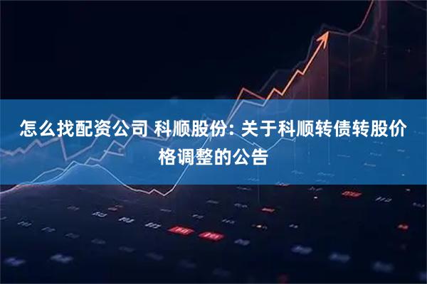 怎么找配资公司 科顺股份: 关于科顺转债转股价格调整的公告
