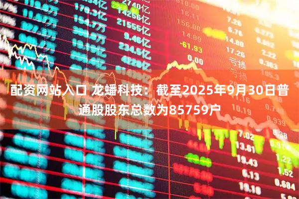 配资网站入口 龙蟠科技：截至2025年9月30日普通股股东总数为85759户