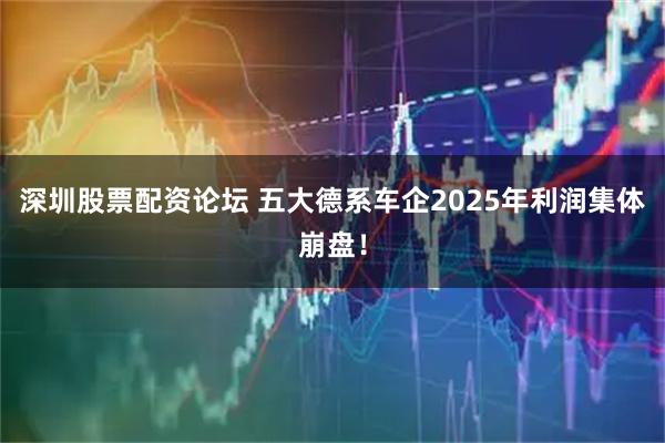 深圳股票配资论坛 五大德系车企2025年利润集体崩盘！